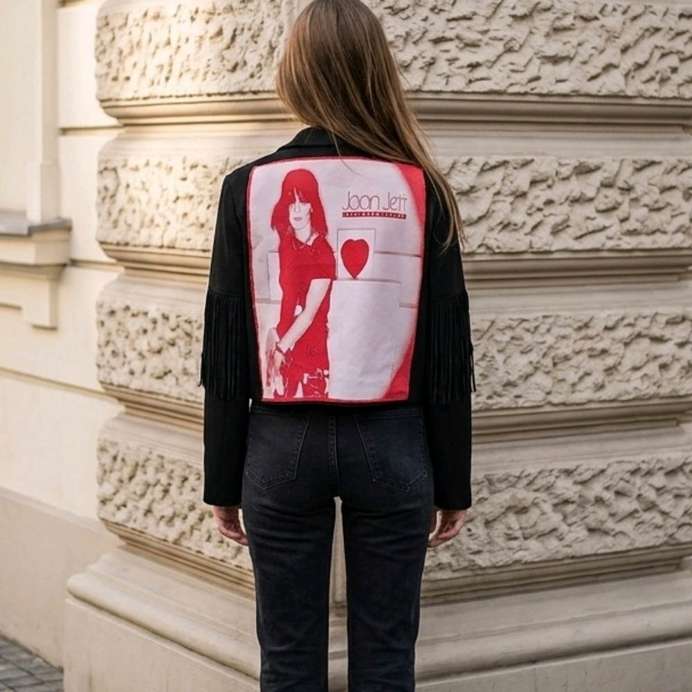 OPAK JOAN JETT FRINGED OPEN JACKET SM-LG